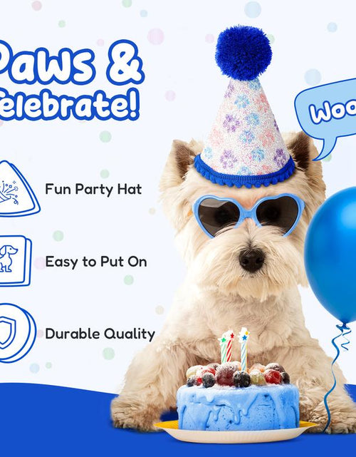 Load image into Gallery viewer, Pacific Pups - Dog Birthday Party Set - Dog Birthday Hat, Birthday Dog Bandanna, Squeaky Dog Toy, Birthday Banner for Pet Birthday Party
