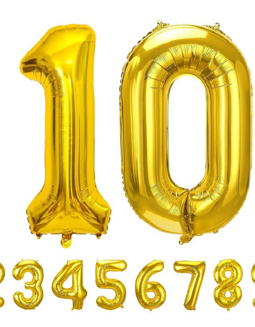 Load image into Gallery viewer, 40 Inch Jumbo Number Foil Balloons, Birthday Party Decoration, Gold, Silver, Rose Gold, Foil Big Number Balloon for Birthday Party,Wedding, Engagement
