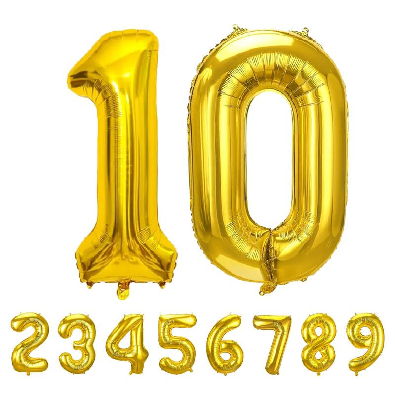 40 Inch Jumbo Number Foil Balloons, Birthday Party Decoration, Gold, Silver, Rose Gold, Foil Big Number Balloon for Birthday Party,Wedding, Engagement