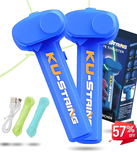 Children'S Guitar - Best Summer Gift for Kids, Perfect for Birthday, Music Parties & Outdoor Games - Motorized Rope Launcher with 3 Light-Up Ropes, USB Rechargeable, Portable & Durable for Kids' Fun!