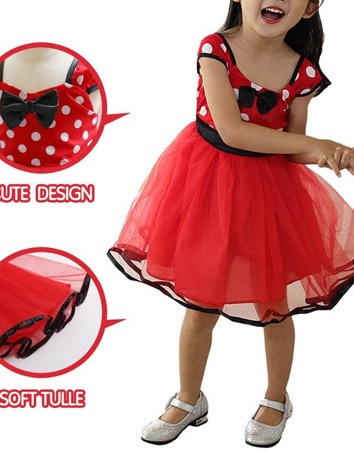 Load image into Gallery viewer, UPORPOR Light up Girls Dress up Clothes Halloween Christmas Costume Birthday House Cosplay Party Outfit Red for Kids, Accessories Not Included
