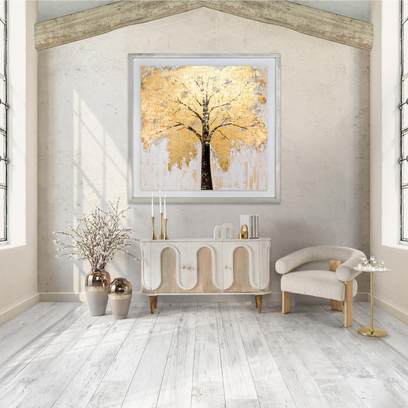 Sagebrook Home Modern Glam Glass Floor or Table Vase Decor Decorative