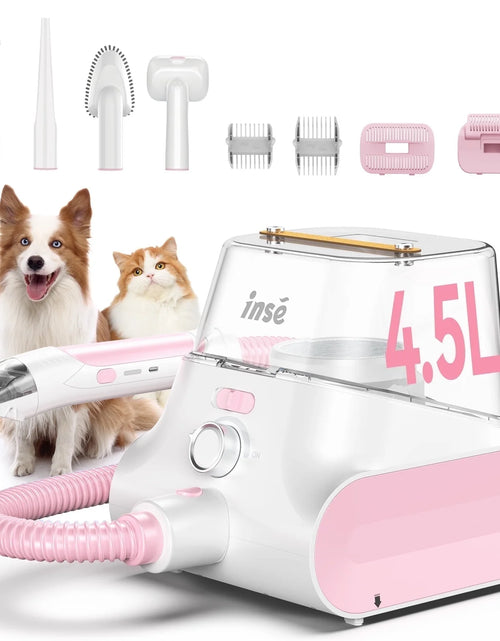 Load image into Gallery viewer, Grooming Vaccum, 4.5L Large Capacity Pet Grooming Kit &amp; 5-In-1 Ultra-Low Noise Pet Grooming Vacu for Dog, Cat
