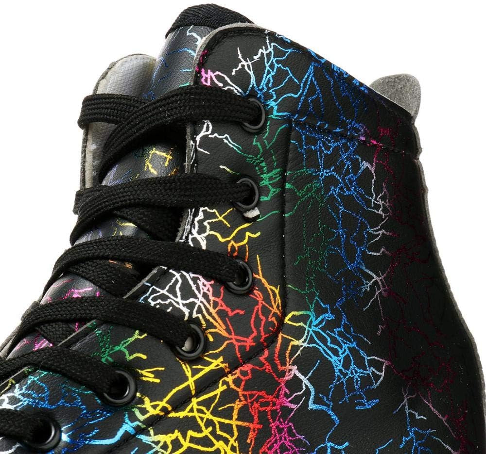 Roller Skates for Women and Men Cowhide High-Top Shoes Classic Double-Row Roller Skate Four-Wheel Roller Skates for Men Girls Unisex
