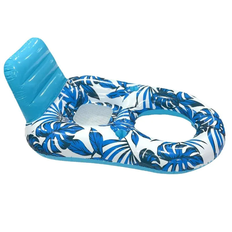 New Inflatable Leaf Lounge Float with Cup Holder