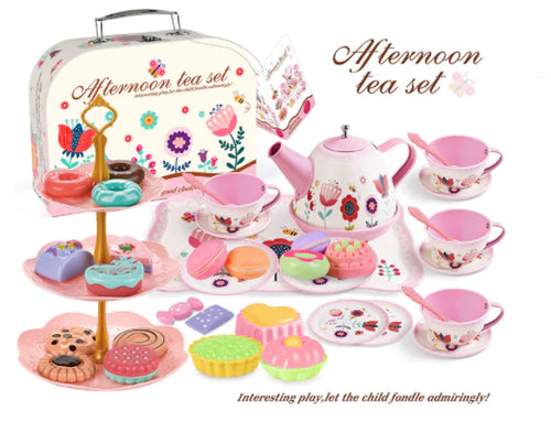 Load image into Gallery viewer, Girls Play House Simulation Dessert &amp; Tea Toy Set
