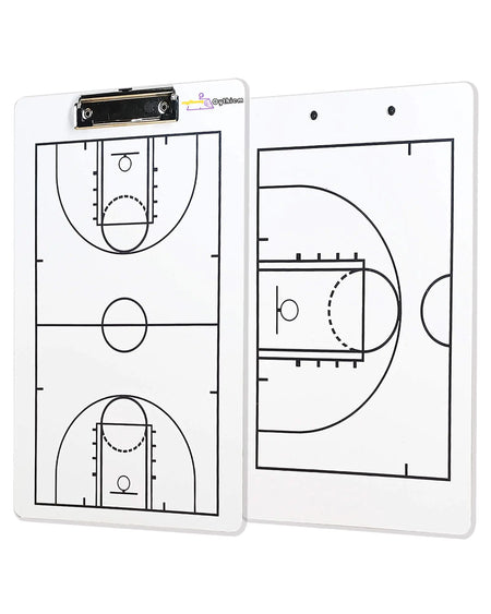 Oythiem Basketball Coaching Board Double-Sided Basketball Clipboard for Coaches Basketball Dry Erase Board for Coaches Basketball Whiteboard Tactical Play Board (1 Pack)