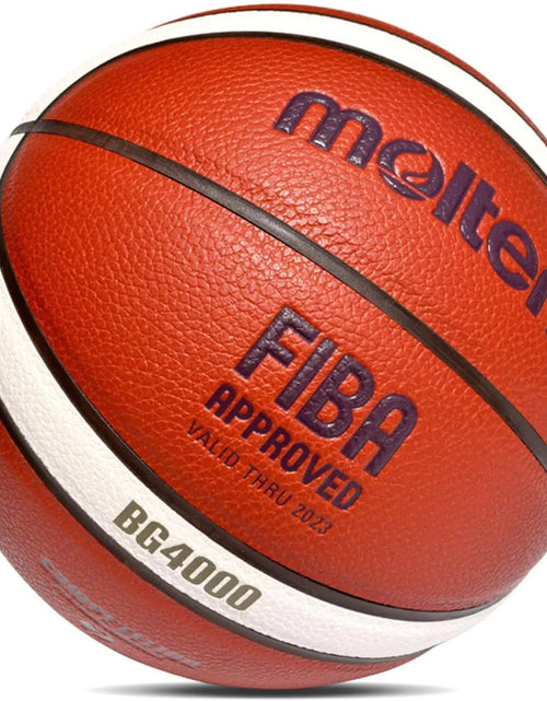 Load image into Gallery viewer, Basketball BG4000 Standard Basketball PU Material for Regular Competition Basketball GF Series Evolution Ball Wear-Resistant Size 5 6 7 (Size 6)
