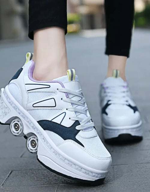 Load image into Gallery viewer, LED Atmosphere Four-Wheel Skating Shoes

