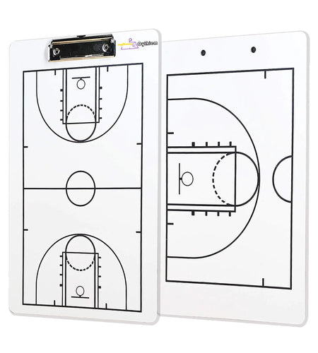 Oythiem Basketball Coaching Board Double-Sided Basketball Clipboard for Coaches Basketball Dry Erase Board for Coaches Basketball Whiteboard Tactical Play Board (1 Pack)