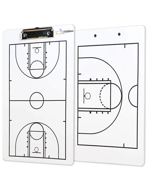 Load image into Gallery viewer, Oythiem Basketball Coaching Board Double-Sided Basketball Clipboard for Coaches Basketball Dry Erase Board for Coaches Basketball Whiteboard Tactical Play Board (1 Pack)
