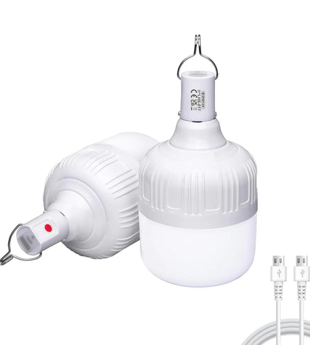 Spurtar 2pcs Camping Lanterns Rechargeable 4800 Lumen LED Camping Light 5 Lighting Modes 60W Hanging Tent Light Battery Operated Camping Lamp for Outdoor/Patio/BBQ/Camping/Hiking/Repairing