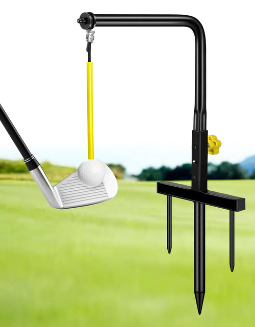 Load image into Gallery viewer, MELE LINKS Golf Swing Trainer Golf Training Aid Durable Metal Practice Golf Swing Training Aid Golf Swing Trainers Golf Practice Equipment Golf Accessories for Gift Golf Gifts for Men (Yellow)
