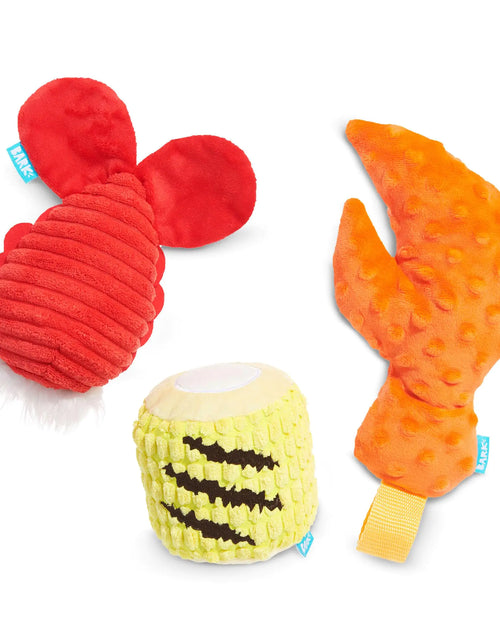 Load image into Gallery viewer, Barkbox The Maine Event Dog Toy Bundle – Squeaky Dog Toys – Plush Dog Toys – Puppy and Pet Toys for Medium to Large Dogs
