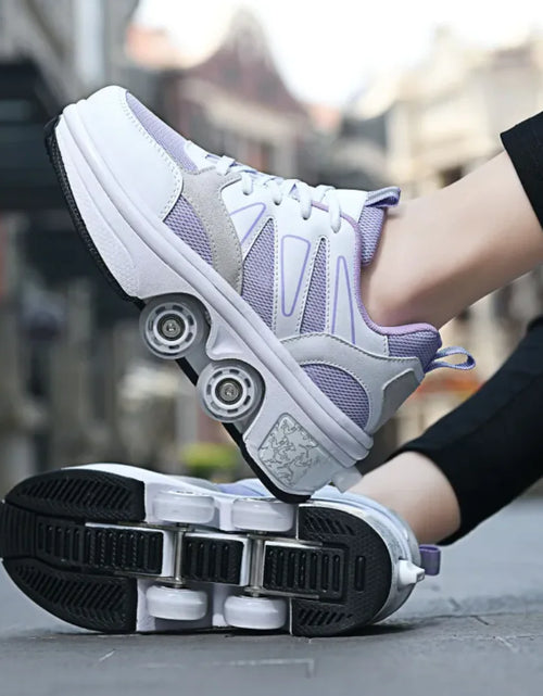 Load image into Gallery viewer, LED Atmosphere Four-Wheel Skating Shoes
