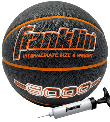 Franklin Sports 5000 Womens Basketball - 28.5" Girls Basketball - Official Indoor Basketball - High School + College Game Ball - Air Pump Included