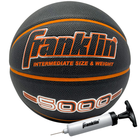 Franklin Sports 5000 Womens Basketball - 28.5" Girls Basketball - Official Indoor Basketball - High School + College Game Ball - Air Pump Included