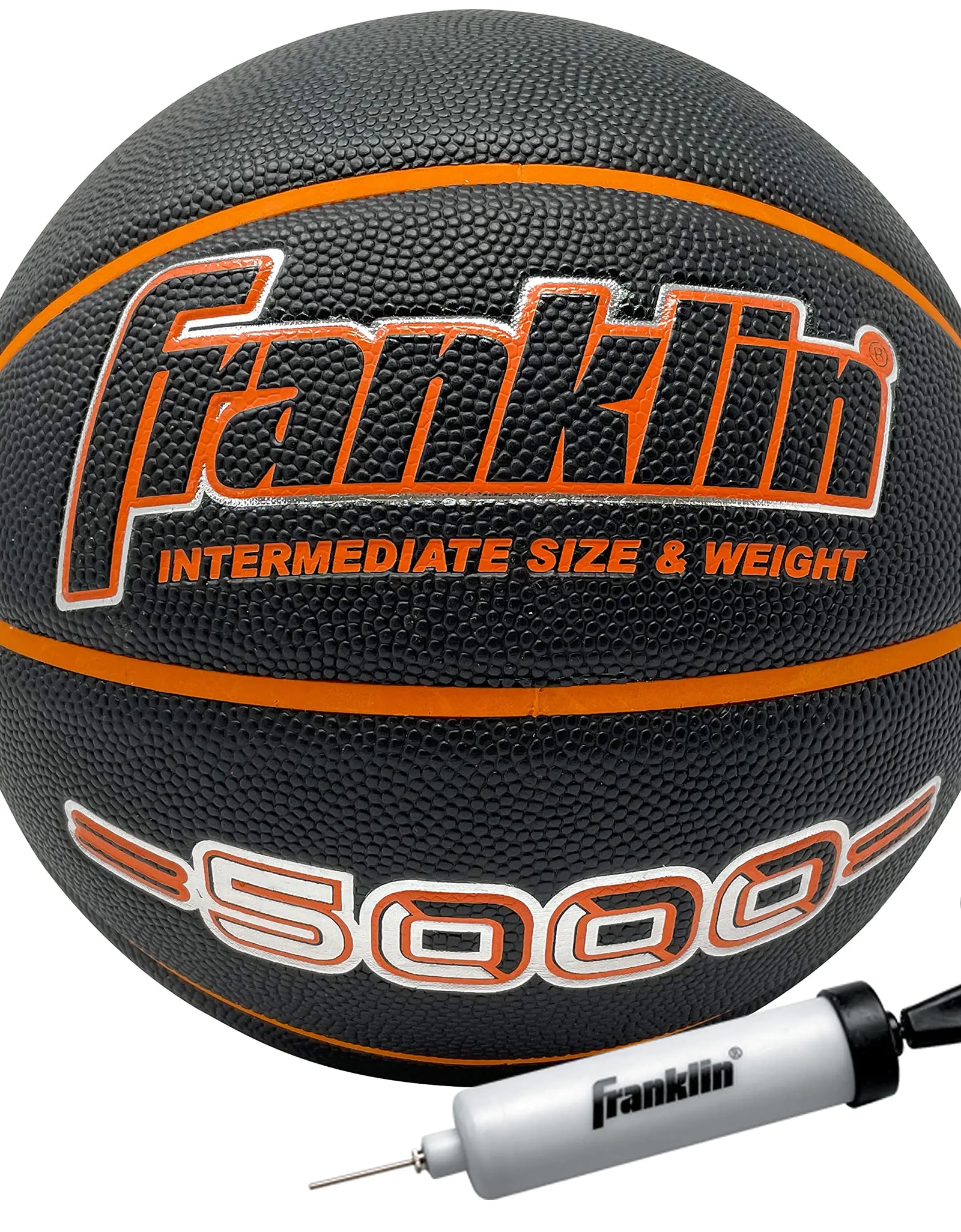 Franklin Sports 5000 Womens Basketball - 28.5" Girls Basketball - Official Indoor Basketball - High School + College Game Ball - Air Pump Included