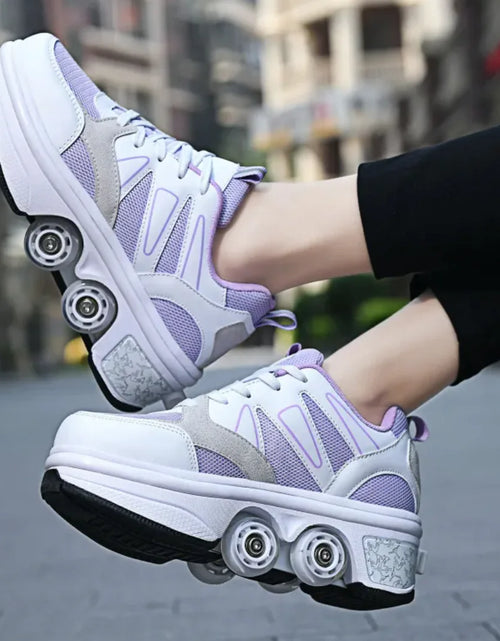 Load image into Gallery viewer, LED Atmosphere Four-Wheel Skating Shoes
