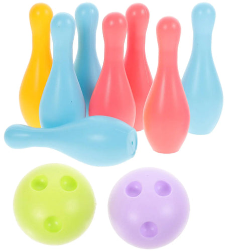 STOBOK Toy Bowling 1 Set Bowling Balls Bowling Set Bowling Games Kids Toy Bowling Set Outdoor Indoor Bowling Sports Toy for Party Favors Outdoor Games (Random Color)