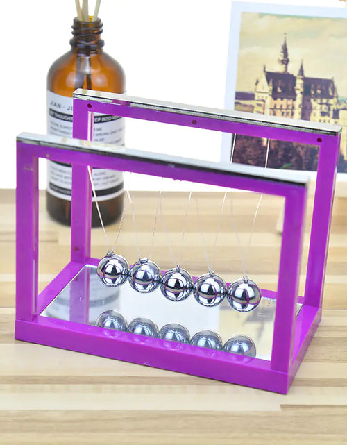 Load image into Gallery viewer, Colorful Newton's Cradle with Mirror - Creative Stress Reliever
