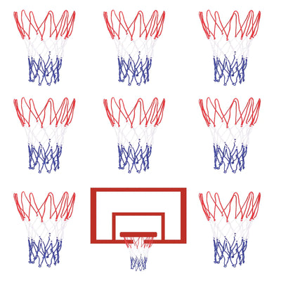 8 Pcs Mini Basketball Nets Replacement for 8"-10.25" Basketball Rims with 10 Loops Nylon Small Basketball Hoop Net Outdoor Indoor Basketball Net for Kids