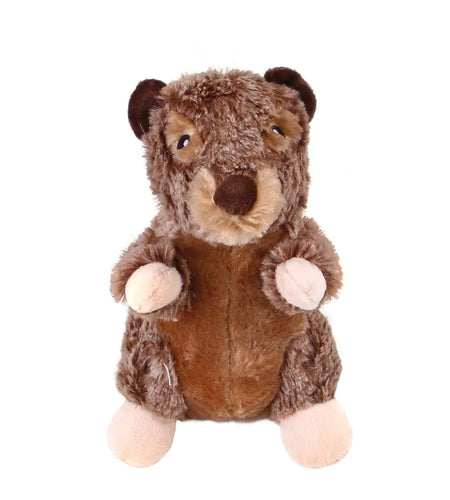 Pet Toys Dog Squeaky Toys Interactive Dog Toy Chew Plush Toys for Small Medium Large Dog (Brown Groundhog)