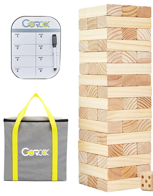 Load image into Gallery viewer, GOROCK Giant Tumble Tower Indoor Outdoor Games for Kids Adults Family57 PCS Stacking Games with Scoreboard | Dice | Carrying Bag Classic Family Games for Halloween Christmas Festival (Over 4.2 FT)
