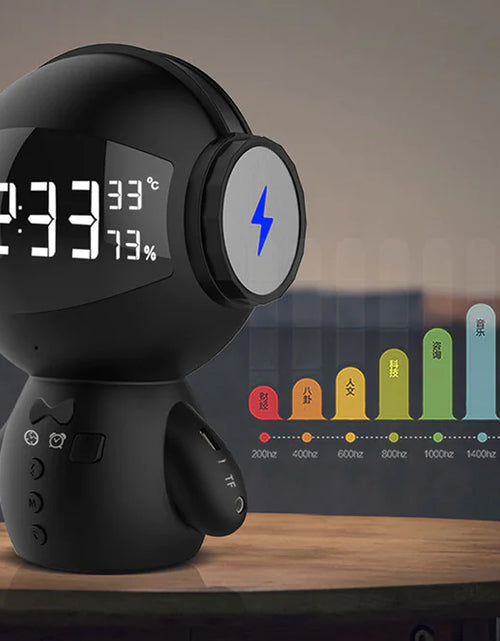 Load image into Gallery viewer, Speaker Robot Alarm Clock Mini Speaker
