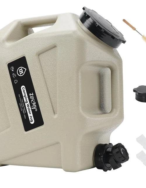 Load image into Gallery viewer, ZORMY 3.2 Gallon Camping Water Container with Spigot Camping Water Jug Portable Water Storage Container BPA Free Large Emergency Water Storage for Camping Vehicle Car Outdoor Hiking Picnic
